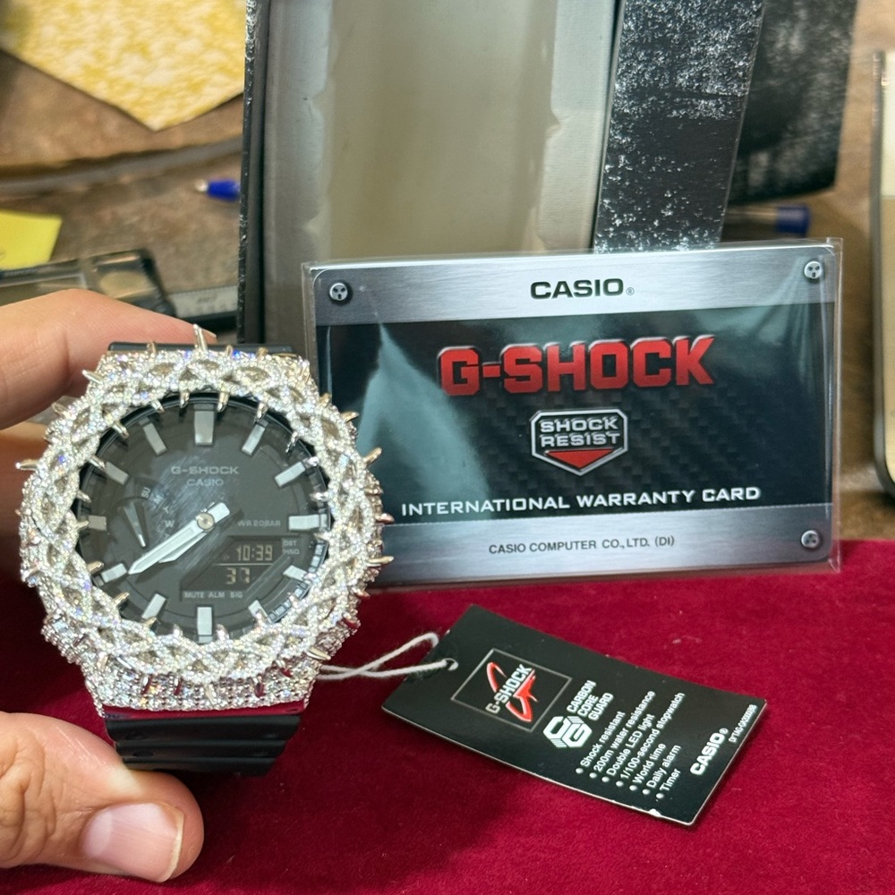 Casio G-Shock Iced Out Moissanite Case View 2
